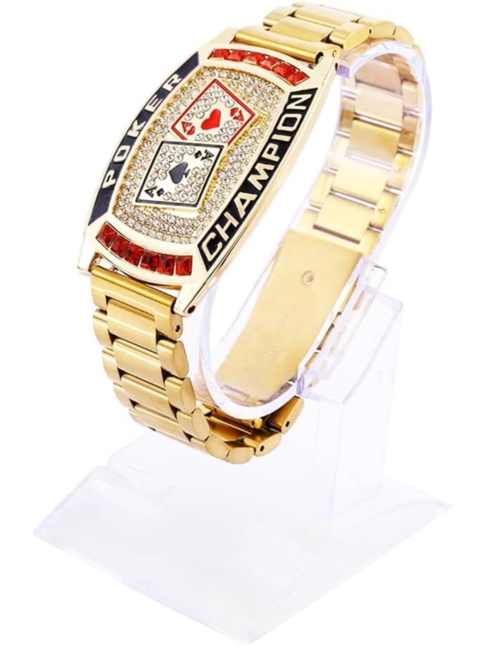 Gold Texas Hold 'EM Poker Champion Bracelet - Perfect Prize for Tournaments